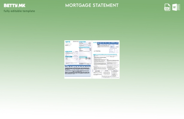 модерен стил САД Извод за хипотека на банката Sofi во Word и PDF формати, шабл 1